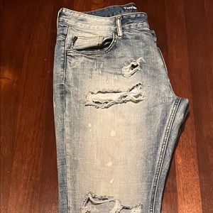 Mens Slim fit ripped jeans size (34)